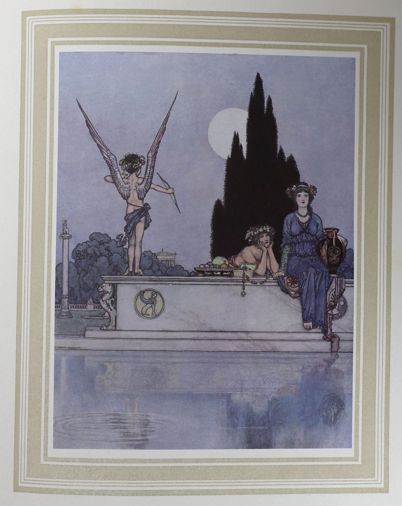 Shakespeare, William - A Midsummer-Night’s Dream, illustrated by W. Heath Robinson, 1st trade edition, 4to, original publishers light green pictorial boards, with 12 tissue-guarded tipped-in colour plates and 32 black an